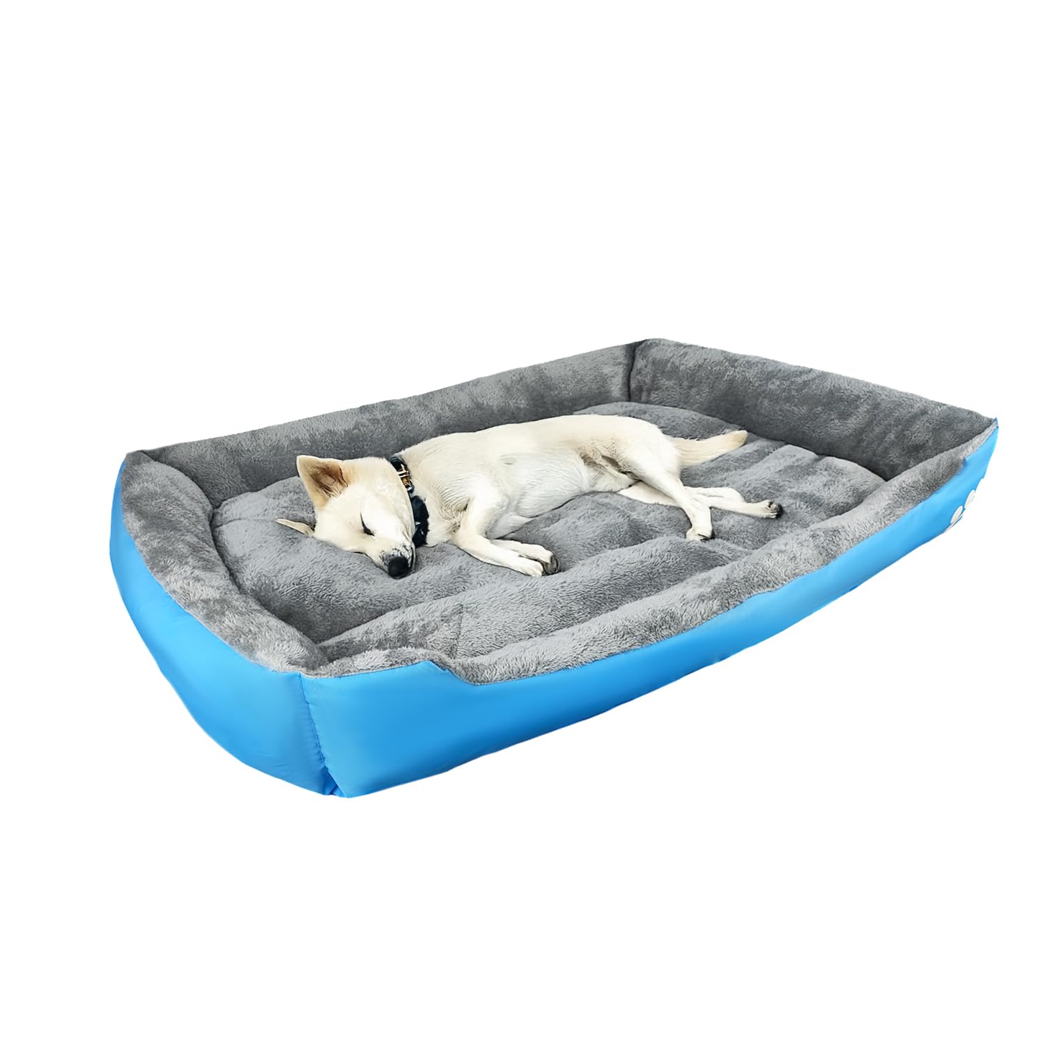 Holywarm Premium Calming Dog & Cat Bed - Soft Anti-Anxiety Pet Sofa with Non-Slip Bottom, Machine Washable for Labrador, German Shepherd, Golden Retriever, Teddy, and More (Blue, L) — image 1