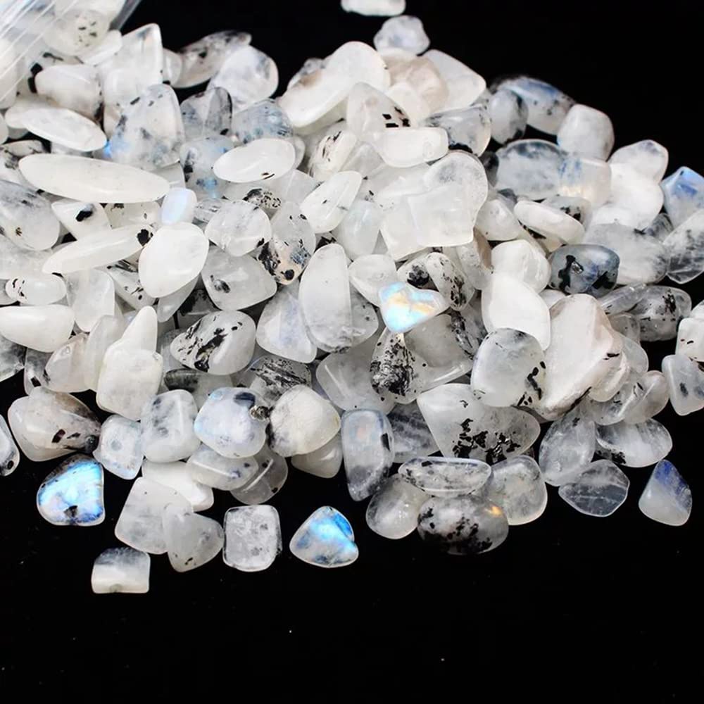 Cristal Natural Grava Luna Piedra Cuarzo Cristal Decoración del hogar Acuario for Piedra Inicio Colecciones (Size : 500g)