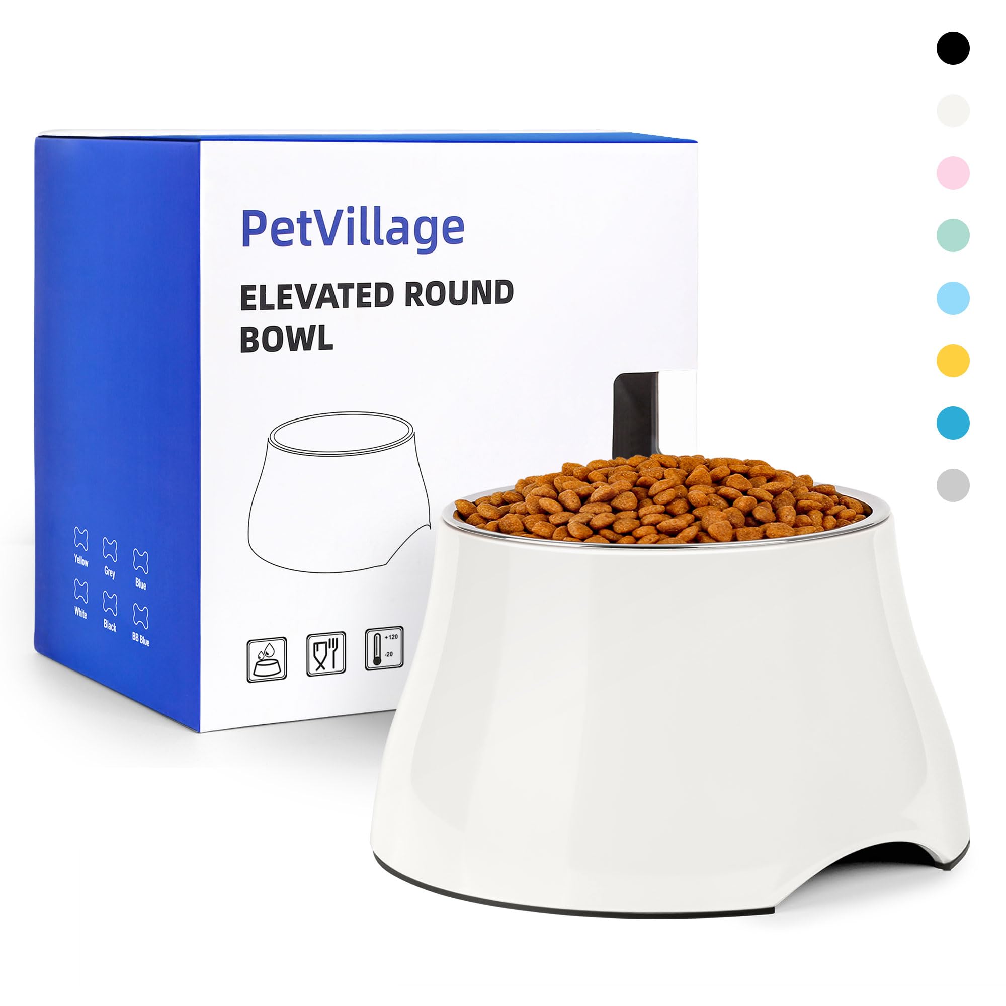 Petvillage Cone Friendly Raised Dog Bowl
