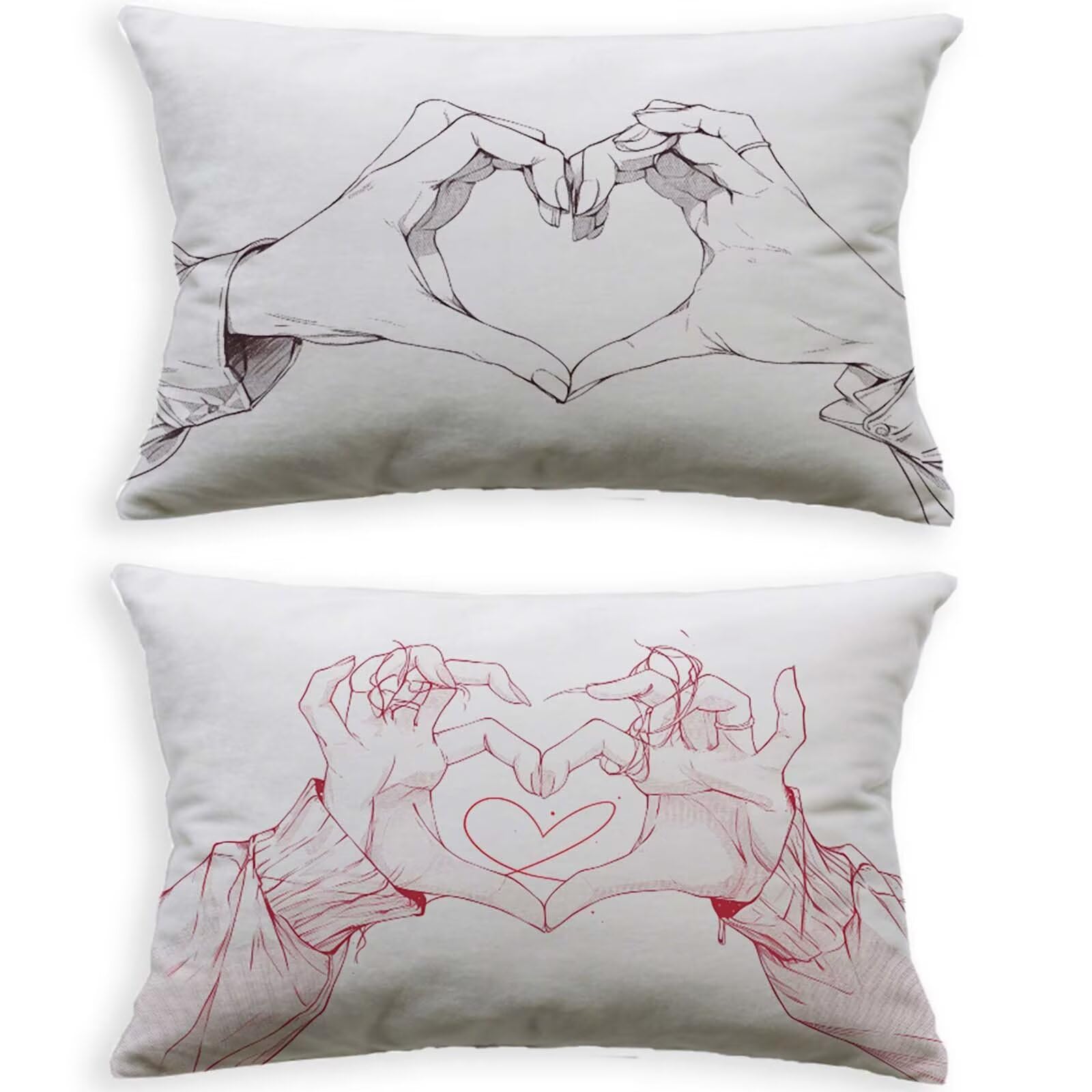 Housses de coussin de jardin 40x80cm en lin elegant pour deco de terrasse