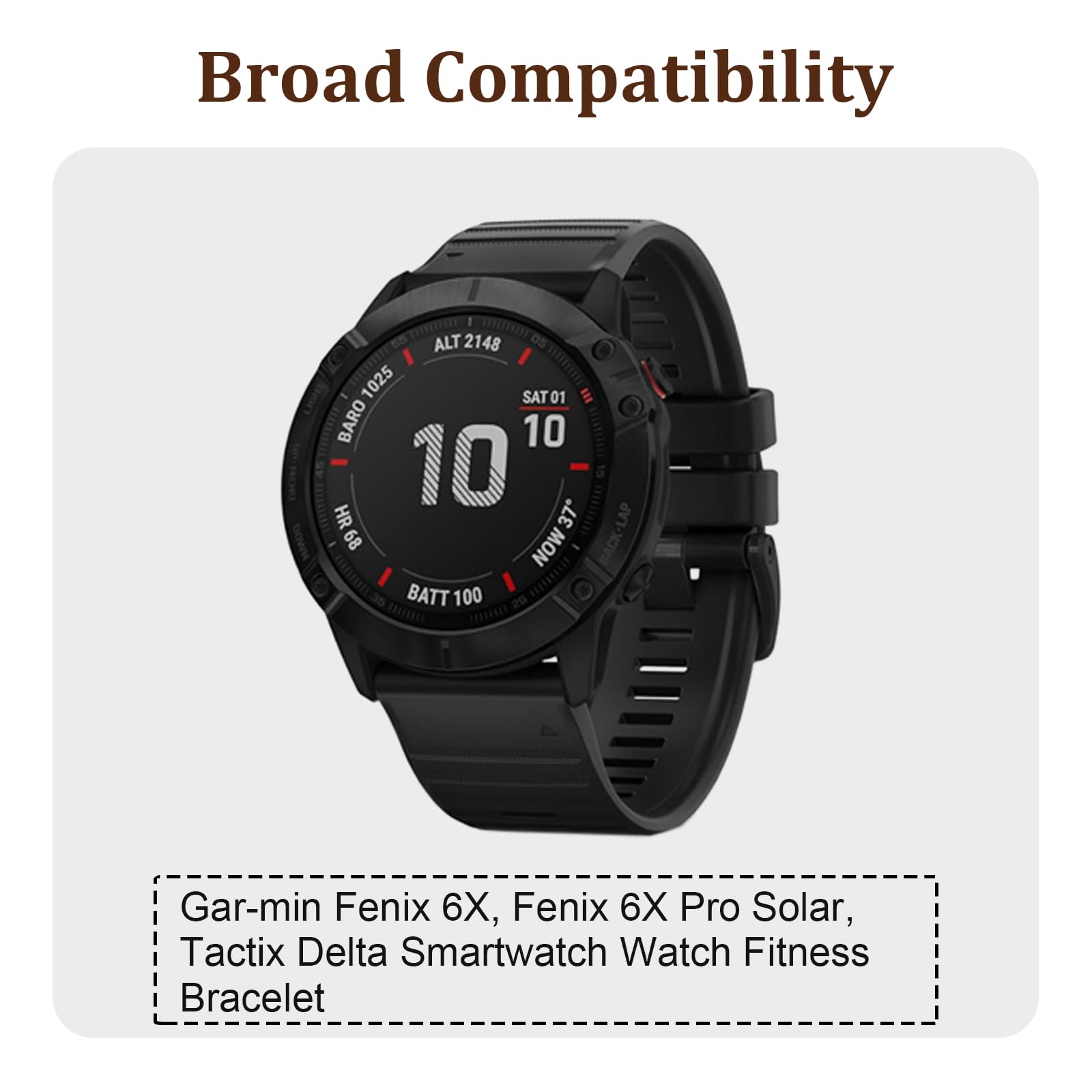Batteria di ricambio 361-00126-00 compatibile con Gar-min Fenix 6X, Fenix 6X Pro Solar, Tactix Delta Smartwatch Watch Fitness Bracelet 010-02357-00
