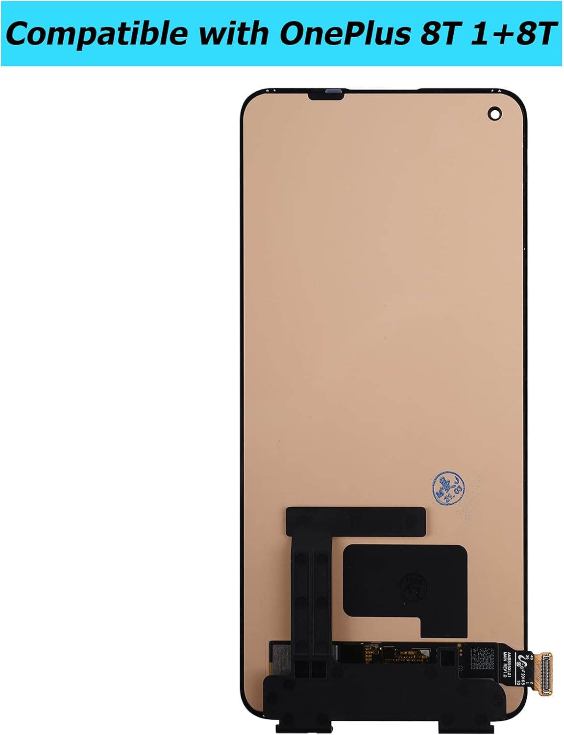 vvsialeek fluid amoled display compatible with oneplus 8t 18t kb2001 kb2000 oneplus 9r le2101 6 55 inch touch screen digitizer assembly replacement p