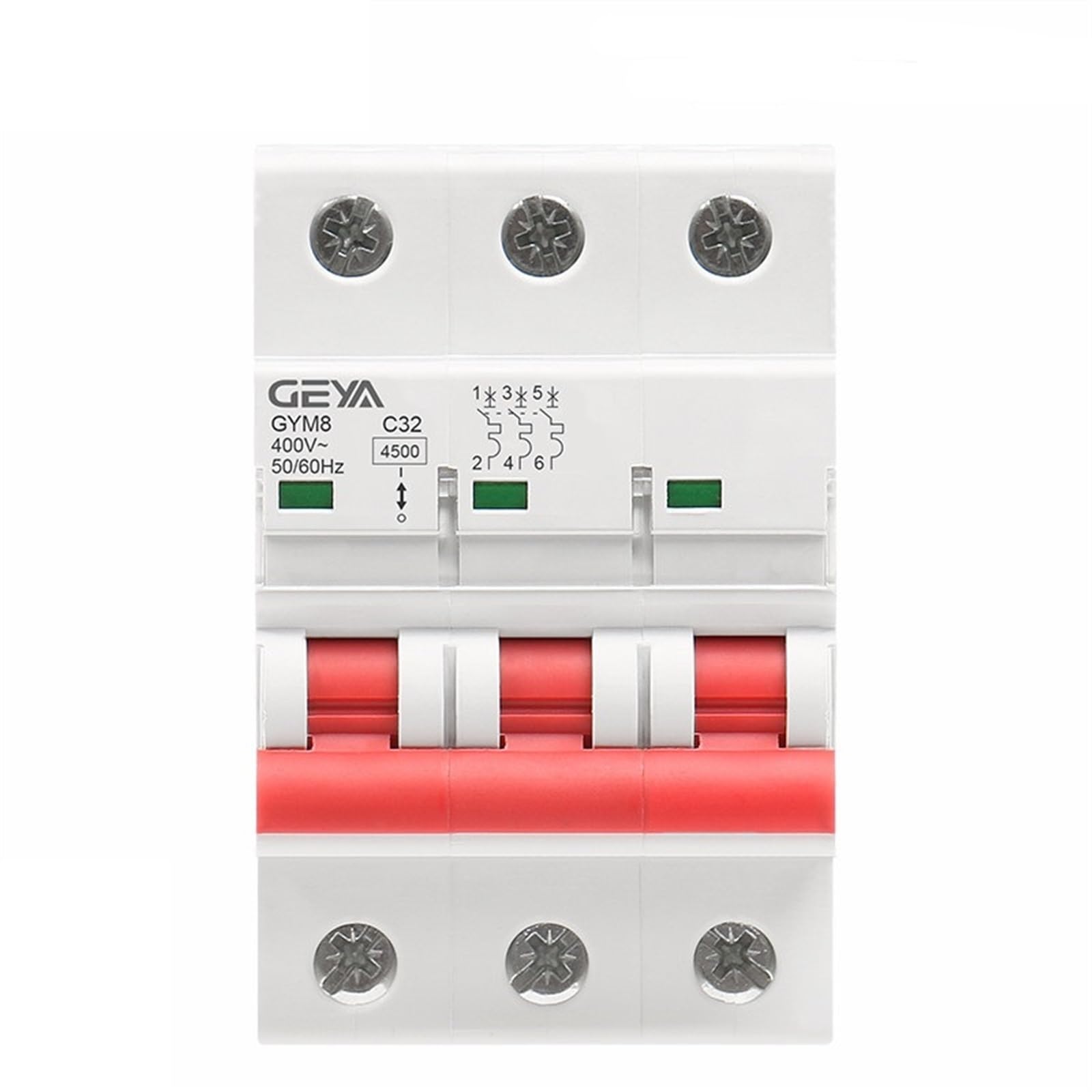 Disjoncteur MCB 3P DIN Rail triphasé calibre 6A à 633 Courbe C triphasé pour tableau électrique