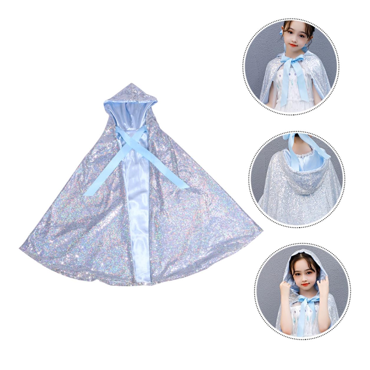ifundom Mantello per Cappuccio Lucente Costume da Cosplay Autunnale Confortevole Mantello Elegante per Feste in Maschera e Compleanni Accessorio Antivento e Caldo per Giochi di Ruolo e