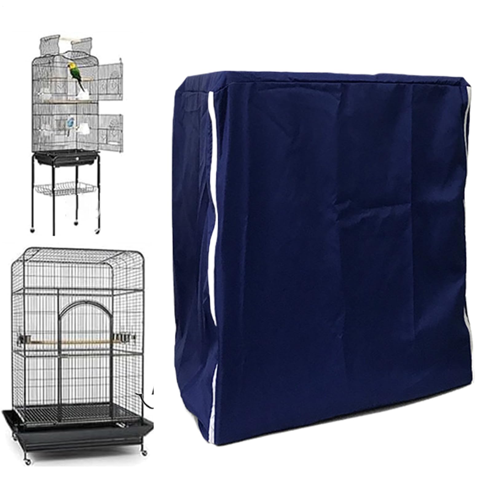 Generisch Housse de cage à oiseaux, carrée, respirante, lavable, protection de nuit, pour l'intérieur, la maison, le salon, les jeux, le sommeil, la sécurité, le transport