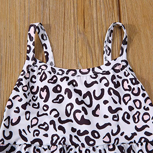 Toddler Baby Girl 4Th Of July Halloween Outfit American Flag Pumpkin Print One Piece Romper Jumpsuit Pants Clothes (Leopard Print,3-4T) #TOP3