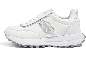 Women's Stylish and Comfy Braided Rhinestone Platform Tennis Shoes