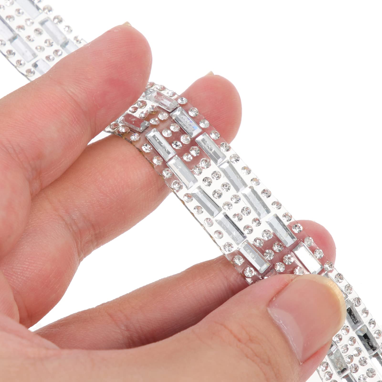 ACiyD Selbstklebendes Strassband Bling Diamond Ribbon Crystal Trim Roll Gem Sticker für DIY Art Crafts Auto Phone Wedding Dress Decoration