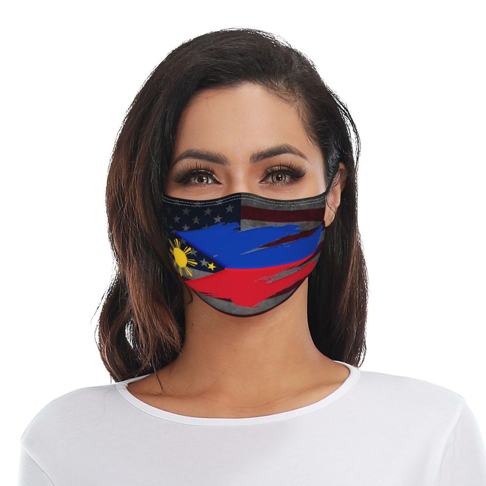 filipino flag Adult Dust Mask Adjustable Dust Face with 2 Filter41