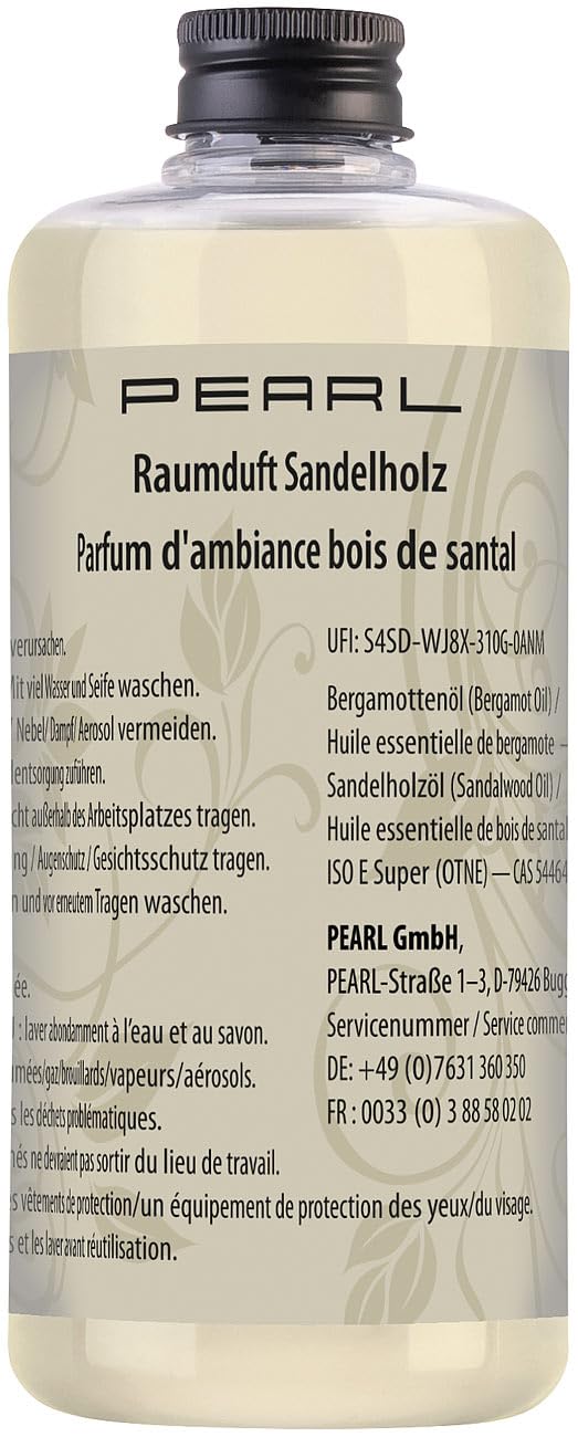 PEARL Raumduft Flüssigkeit: 4er-Set Raumduft-Nachfüllflaschen, 4 verschiedene Düfte, je 500 ml (Raumduftflaschen Nachfüllsets, Raumbeduftung Nachfüllflasche, Sauna)