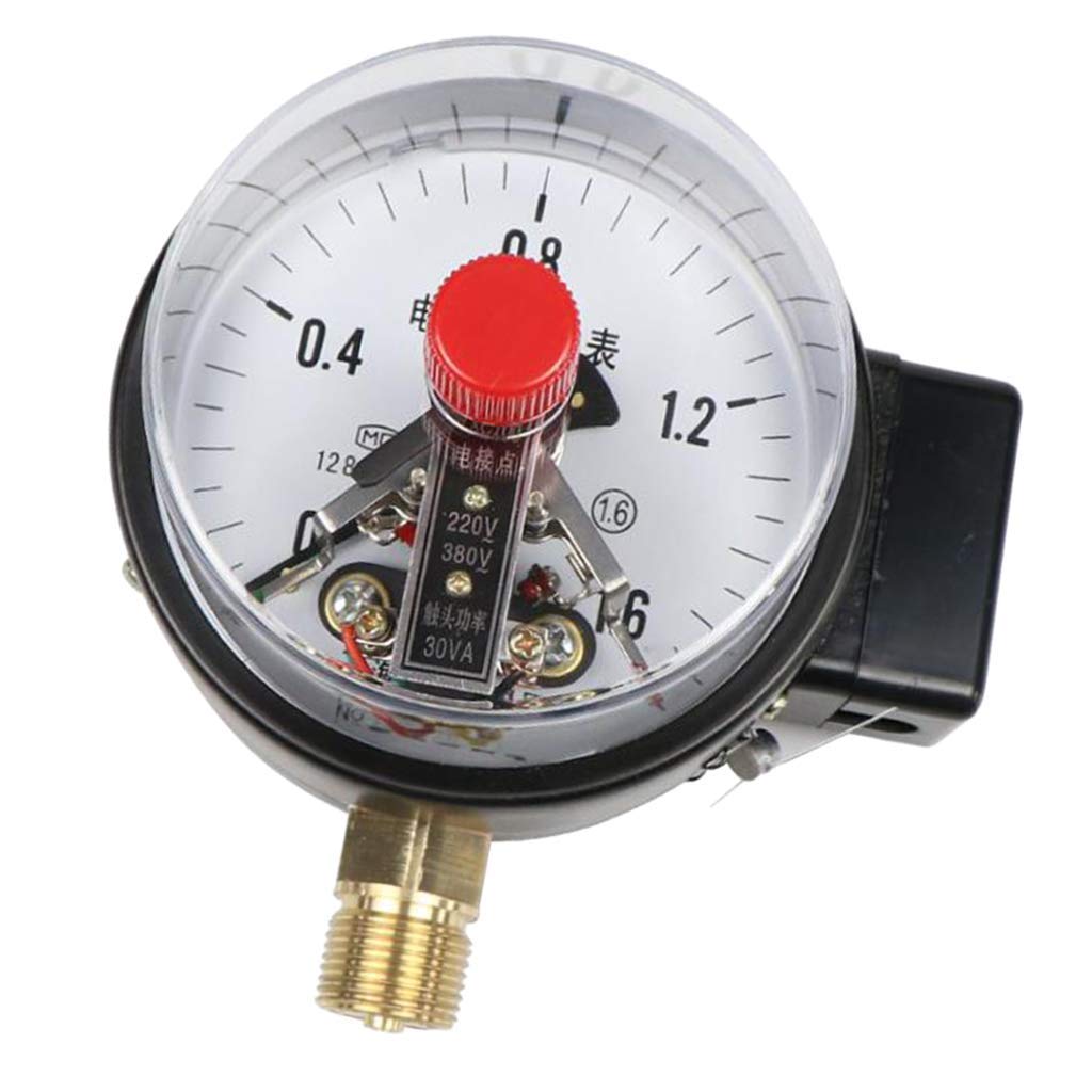 100 mm Elektrischer Kontaktmanometer mit Messing innen, für Luft, Wasser, Flüssigkeit, Hydraulik, 22 Arten zur Auswahl AOD (0–1 MPa)