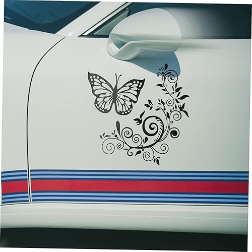 Vista 2 de CANIGHT 1 Set Flower Vine Butterfly Car Sticker Car Window Decal Car Window Decals for Vehicles Car Window Stickers Car Decorative Sticker Car Vinyl