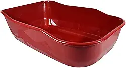 Bandeja Higiênica para Gatos, Caixa de Areia, Toalete para Gatos Duracat Luxo Vermelho