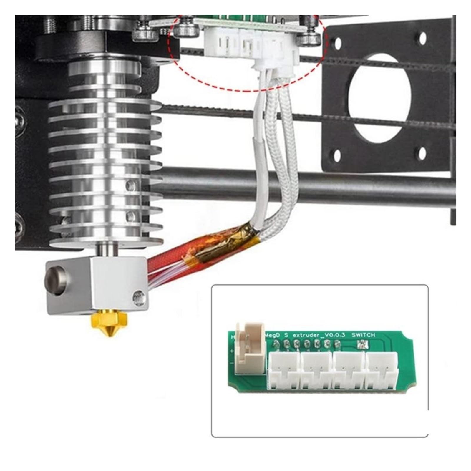 Adattatore for la temperatura di stampa 3D, piastra di trasferimento dell'estrusore, parte di ricambio for stampante 3D