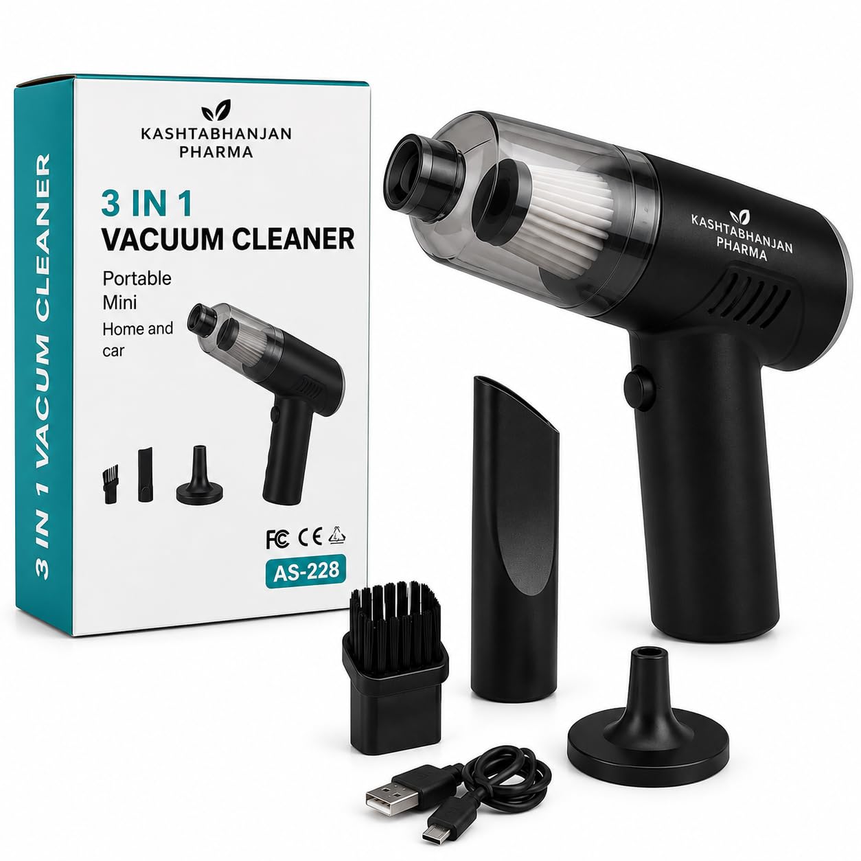 3 in 1 Portable Mini Car Vacuum Cleaner with Blower Rechargeable Wireless Handheld Vaccine Cleaner Vaccum for Home and Car, Cordless Blower for Cleaning Dust, Wet and Dry Use-image-16