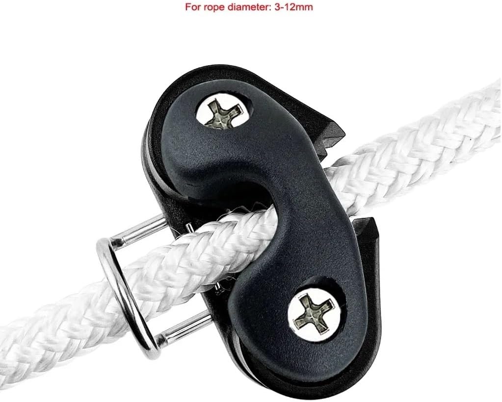 2PCS Composite Ball Bearing Cam Cleat with Leading Ring Pilates Equipment Boat Fast Entry Rope Wire Fairlead Sailing Accessories Marine Hardware