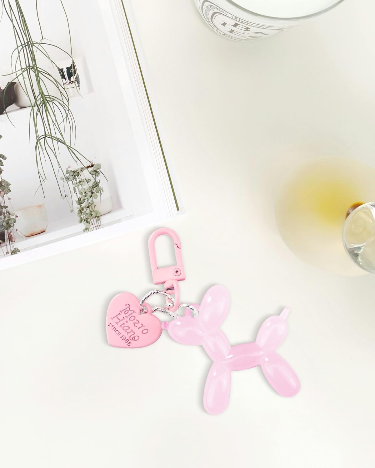 Balloon Dog Keychain for Women, Cute Purse Charm Pendant for Handbag,Keys