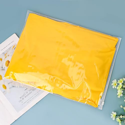 Miniatura 2 de Bolsas transparentes con cremallera para organizar, 50 bolsas de polietileno transparente resistentes de 14 x 18 pulgadas para envío, bolsas de