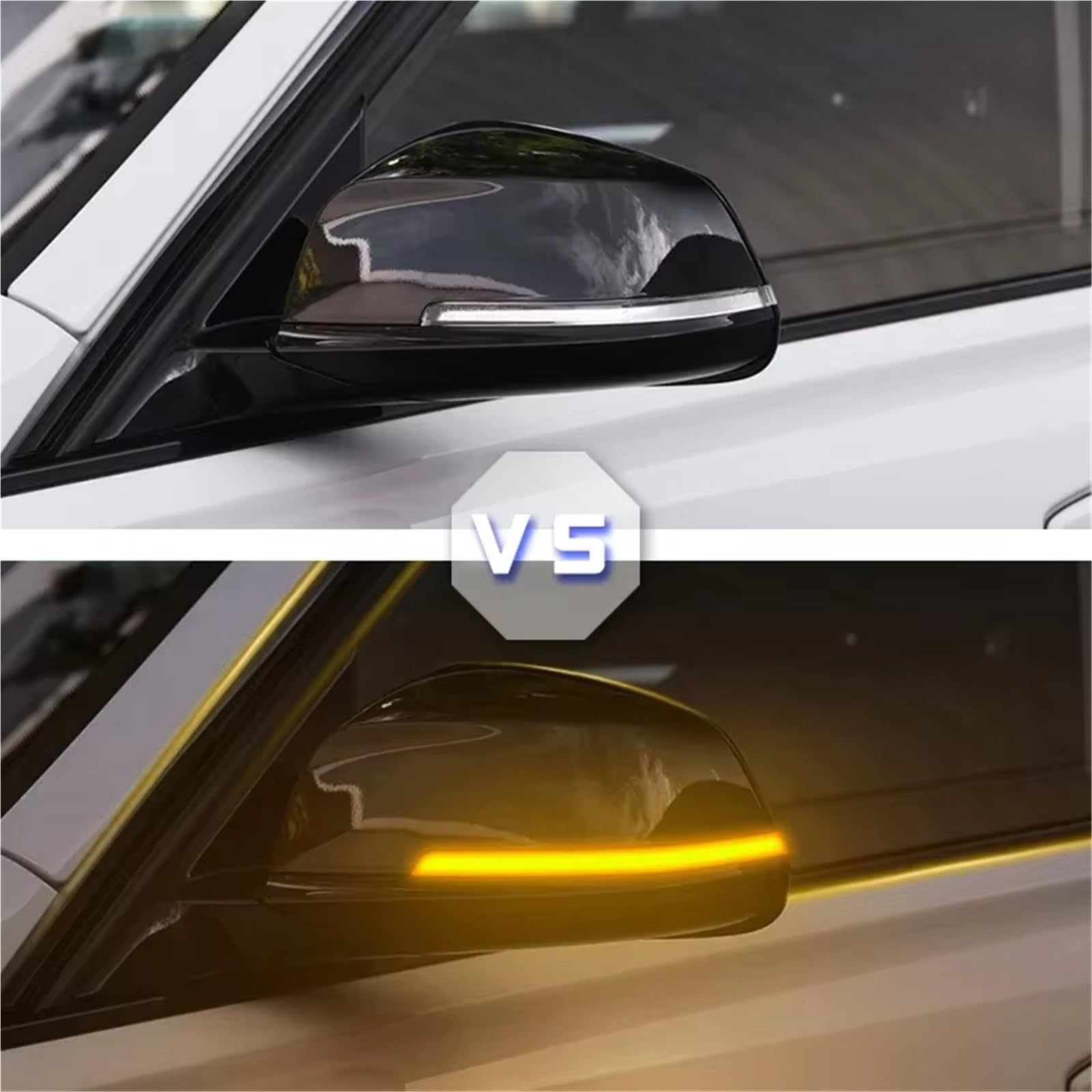 Indicatori Direzione laterali Per BMW 1 2 3 4 Per X1 Per F20 Per F30 Per F34 Per F36 | Specchietto Retrovisore Sequenziale Con Indicatori Direzione A LED Neri Dinamici