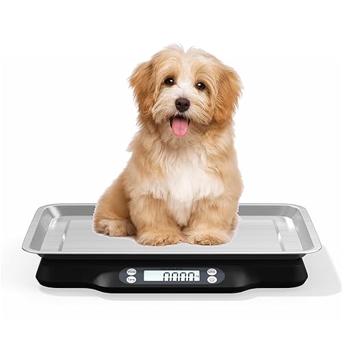 Miniatura 1 de Helsevesen Báscula digital para mascotas (66.1 lbs0.07 oz 66 libras0.1 oz), báscula postal, báscula de envío compacta, báscula de banco compacta,