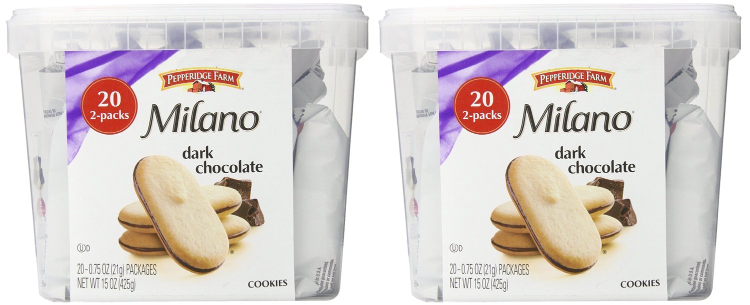 PEPPERIDGE FARMMilano Double Chocolate Cookies, 2Pack of 15 Ounce