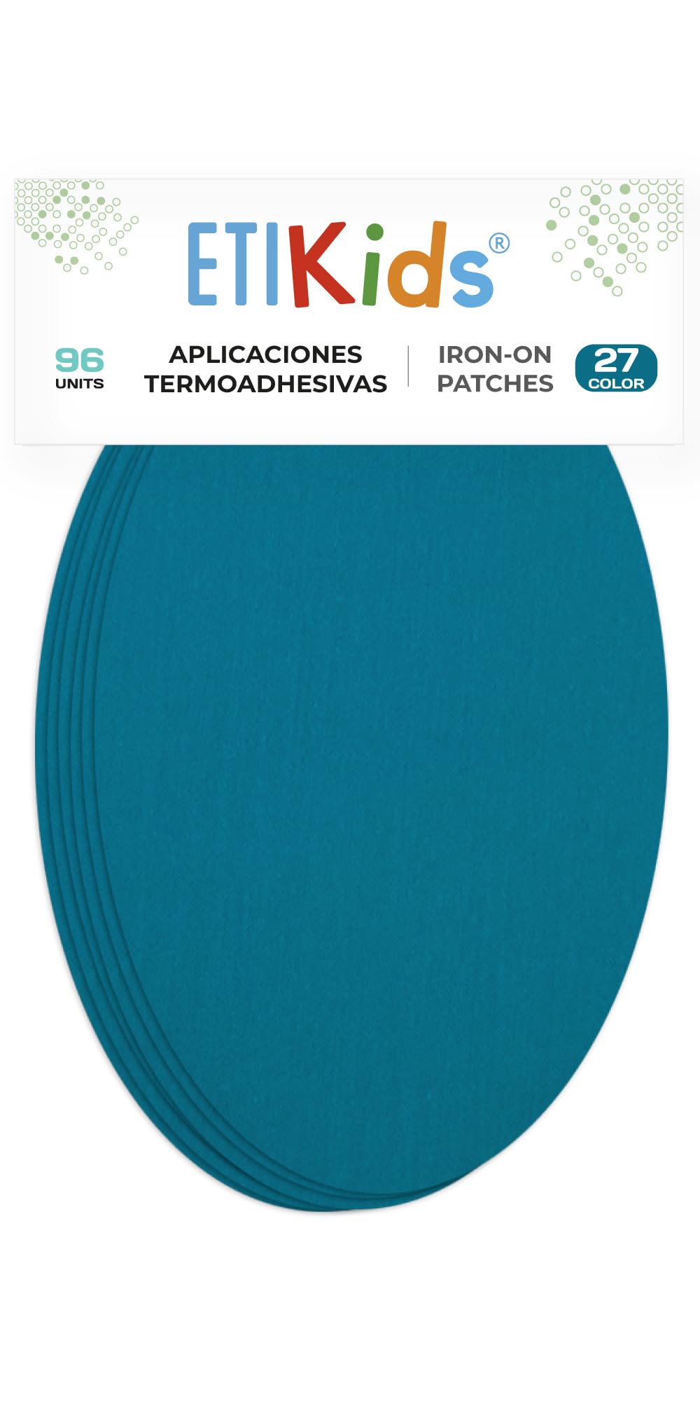 96 Turquoise Iron-On Fabric Repair Patches – Knee & Elbow Patches for Clothes, Trousers, Jackets, Sweaters & Shirts, 16 x 10 cm — image 1