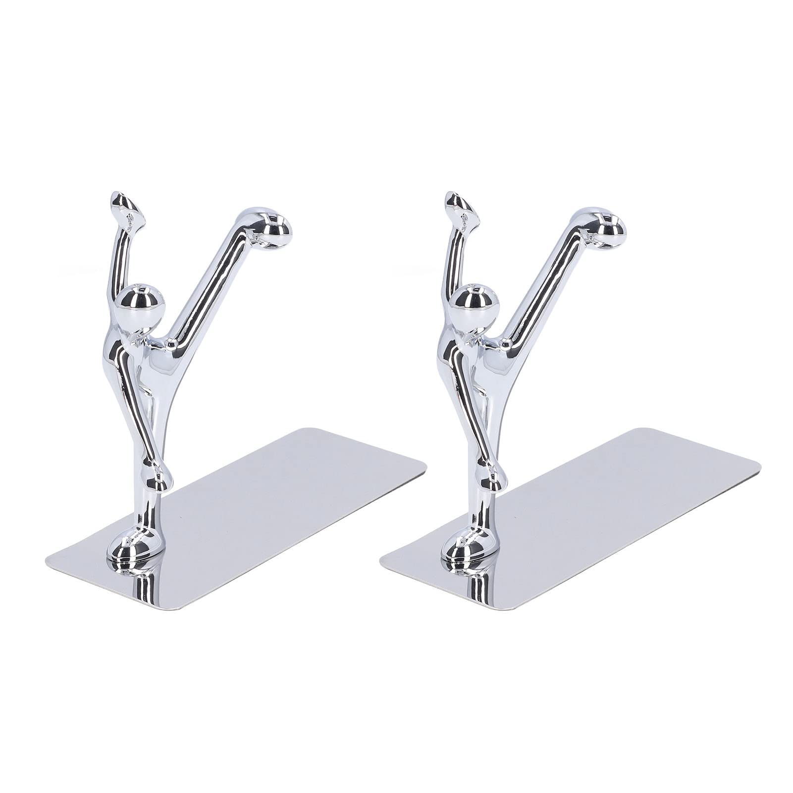 2 Stück Metall-Buchstützen, einzigartiges Männer-Design, einfache, modische dekorative Buchstützen für Zuhause, Büro, Bar, Restaurant