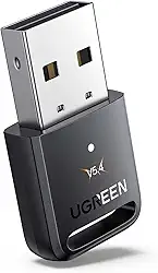 UGREEN Adaptador USB Bluetooth 5.4 para PC, Plug & Play para Windows 11/10/8.1, Receptor e Transmissor para Teclado/Mouse/Fone de Ouvido/Alto-Falantes
