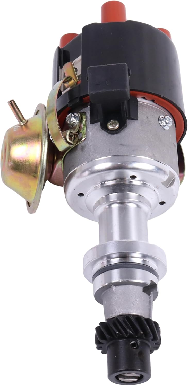 Ignition Distributor Compatible with Audi 1.8L L4 Volkswagen Cabriolet Fox Golf Jetta Quantum Rabbit Scirocco #1191100100 027905205H