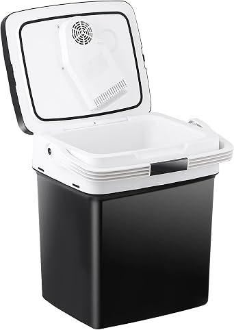 ZENY Car Fridge Electric Cooler and Warmer for Vehicles & Trucks- 12V AC/DC Car Thermoelectric Refrigerator with Handle, Portable Car Fridge for Travel, Camping and Picnics 29L