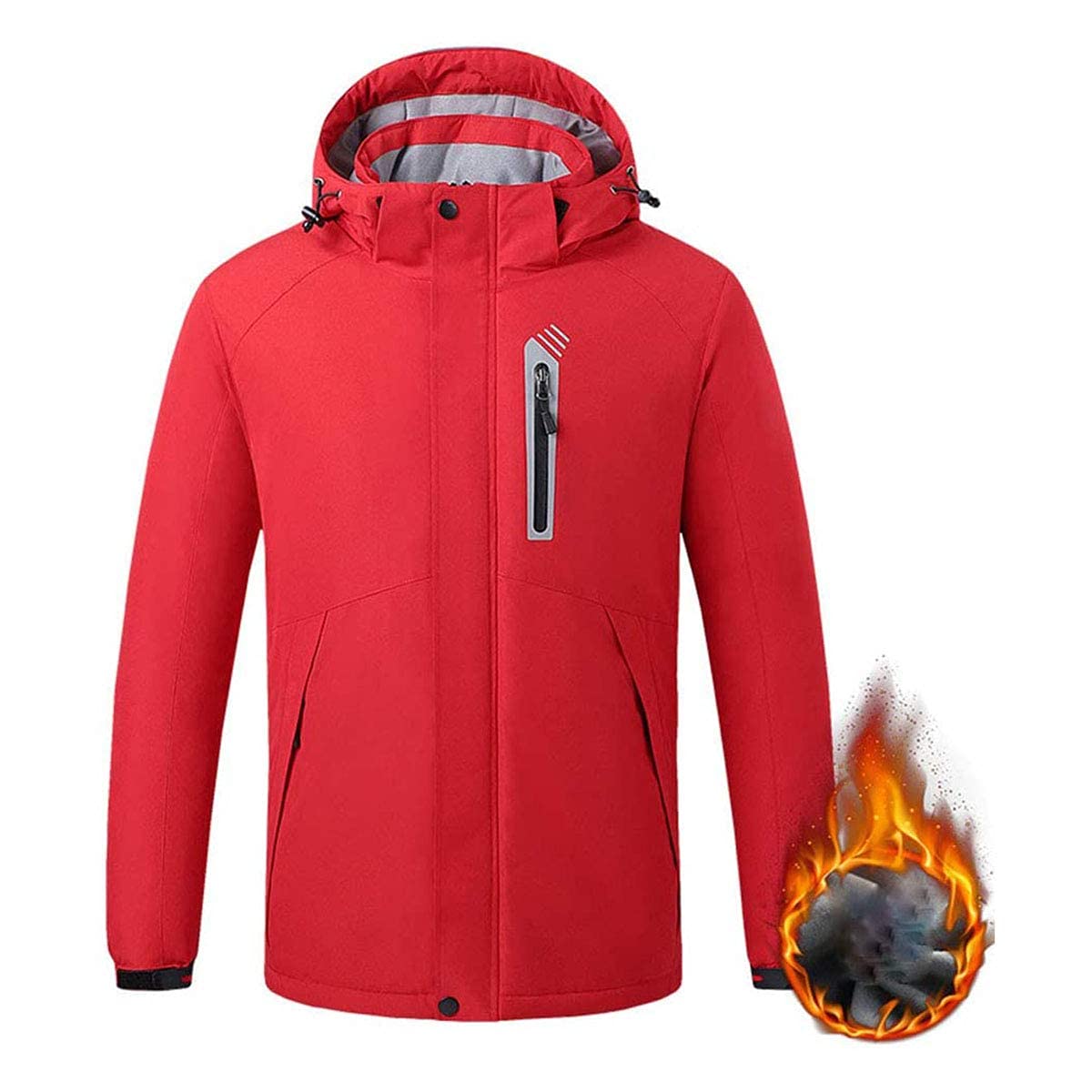 Veste chauffante USB rouge 5XL avec batterie extérieure pour hommes et femmes