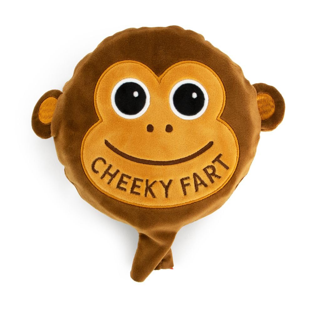 Keycraft Plushie Whoopee Cushion Cheeky Monkey – Funny Fart Plush Toy, Squeezable Gag Gift Noise Maker, Soft Novelty Prank Toy for Kids & Adults, Party Joke Toy Age 3+