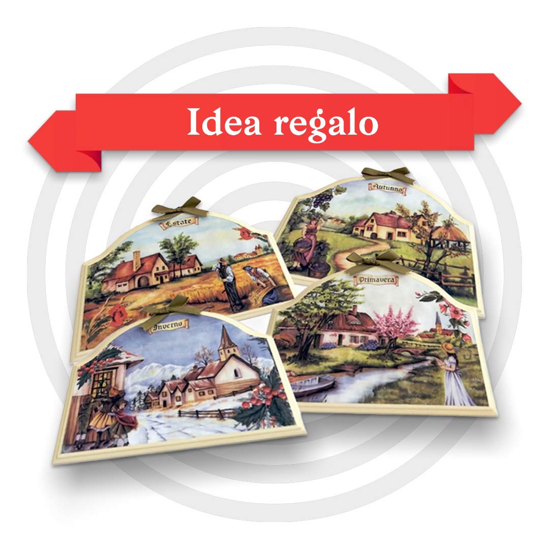 IDEA REGALO SET 4 STAGIONI SHABBY CHIC COUNTRY ARREDAMENTI CUCINA