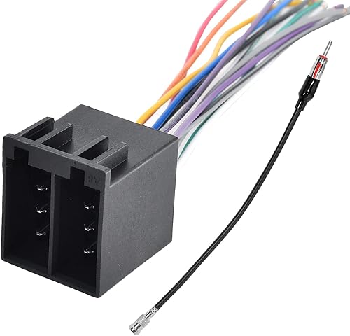 RED WOLF Arnés de cable estéreo de radio de coche + adaptador de antena de repuesto para Smart ForTwo 2008-2015, VolkswagenAudi 1998-2005,