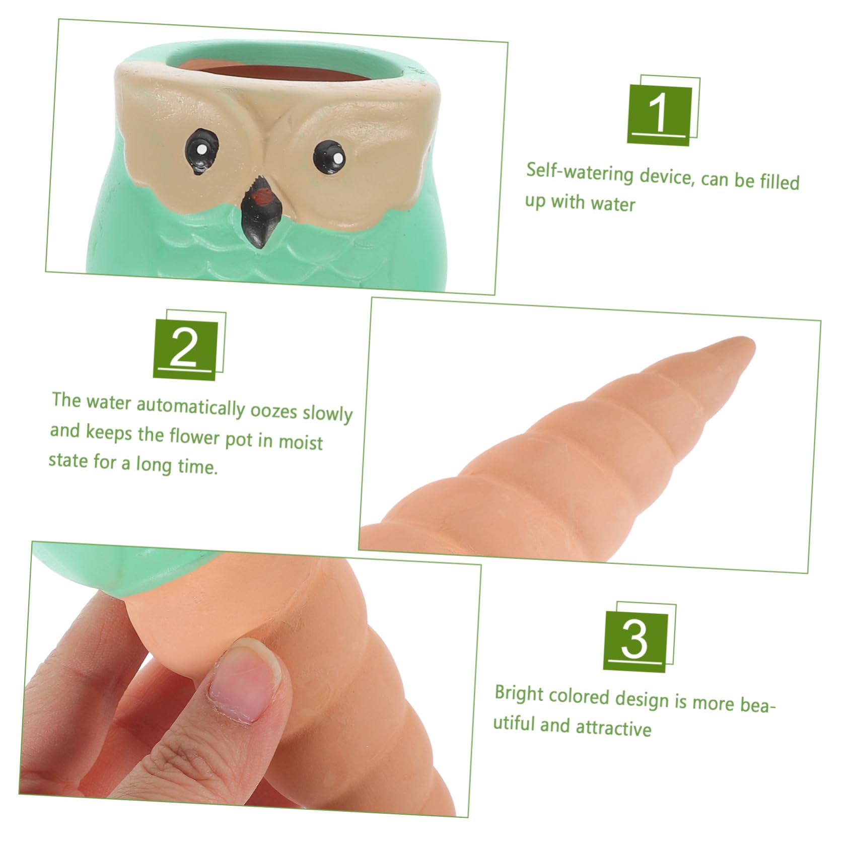 ibasenice 4pcs Drip Irrigation Plant Watering Devices Self Watering Stakes for Plants Cleaning Brush