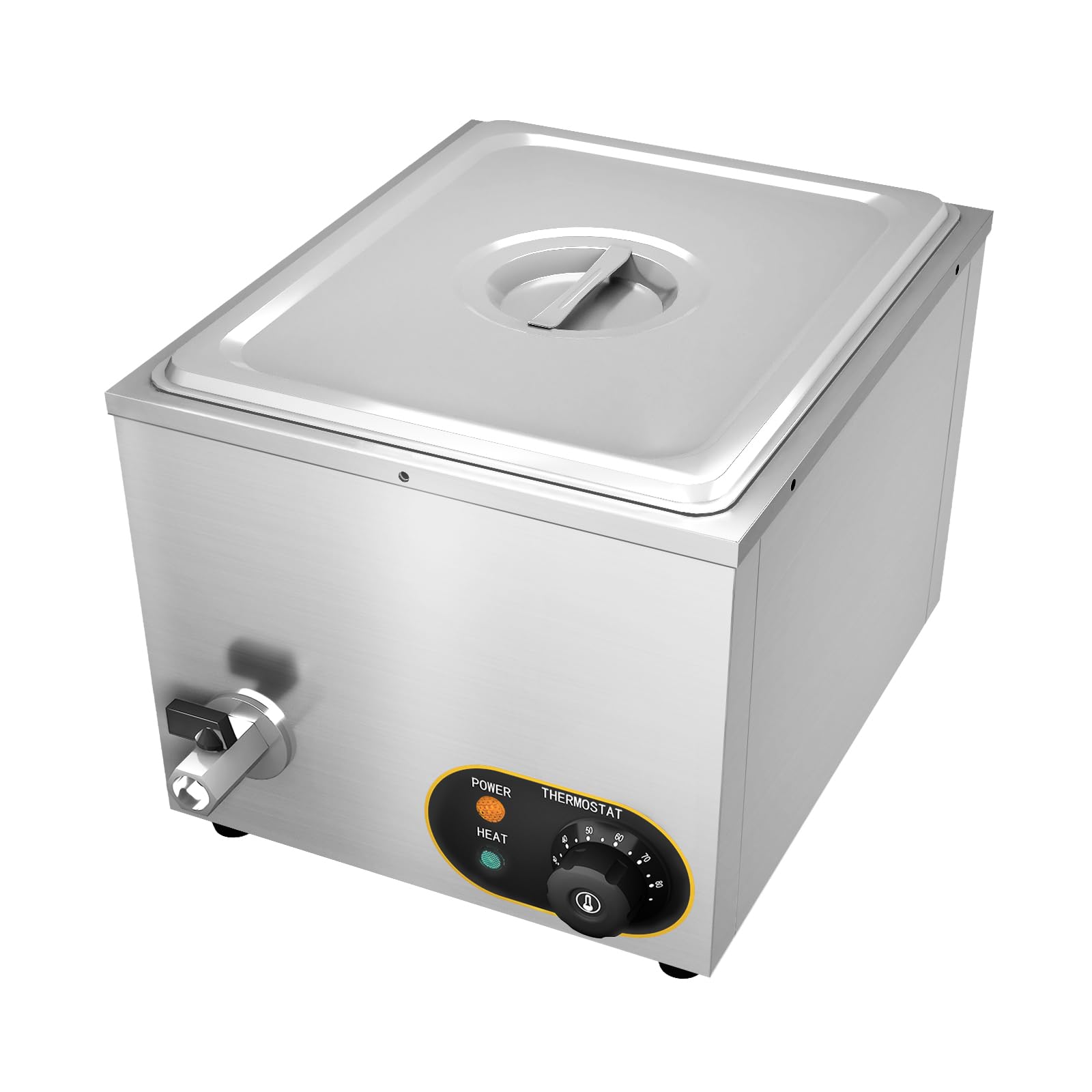 Bain Marie Gastro - Scaldavivande elettrico in acciaio inox con rubinetto di scarico