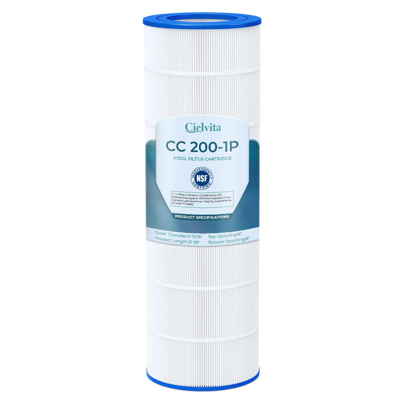 Cielvita CC200 Media Pool Filterkartusche Ersatz für Pentair Clean & Clear 200, CC200, Pleatco PAP200, Unicel C-9419, für R173217, für FC-0688, NSF/ANSI 50 zertifiziert, 200 m²