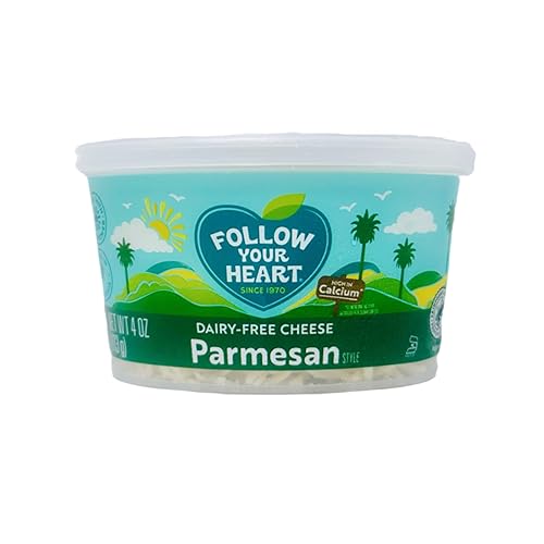 Follow Your Heart - Queso parmesano vegano sin lácteos, paquete de 8 unidades de 4 onzas cada uno
