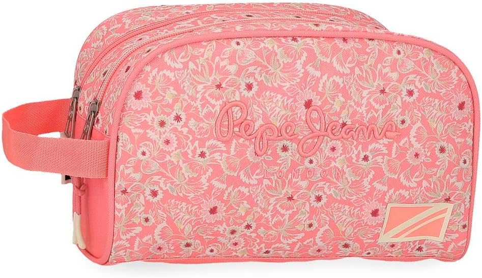 Pepe Jeans Girl's Toiletry Bag Two Compartments Adaptable, Pink, 26x16x12 cms