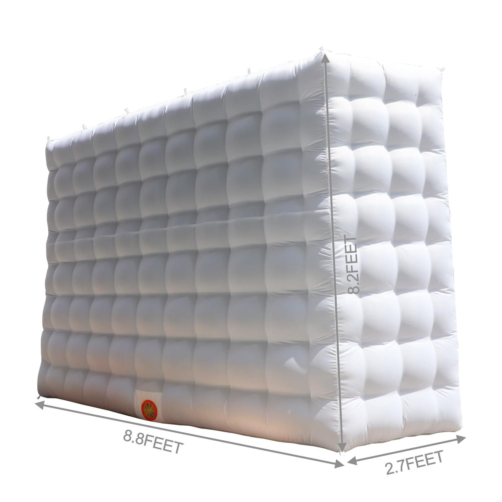 Mur photo gonflable – Toile de fond portable de 24 x 20 x 120 cm avec lumières LED, installation facile pour fêtes, mariages, anniversaires et événements – Argenté