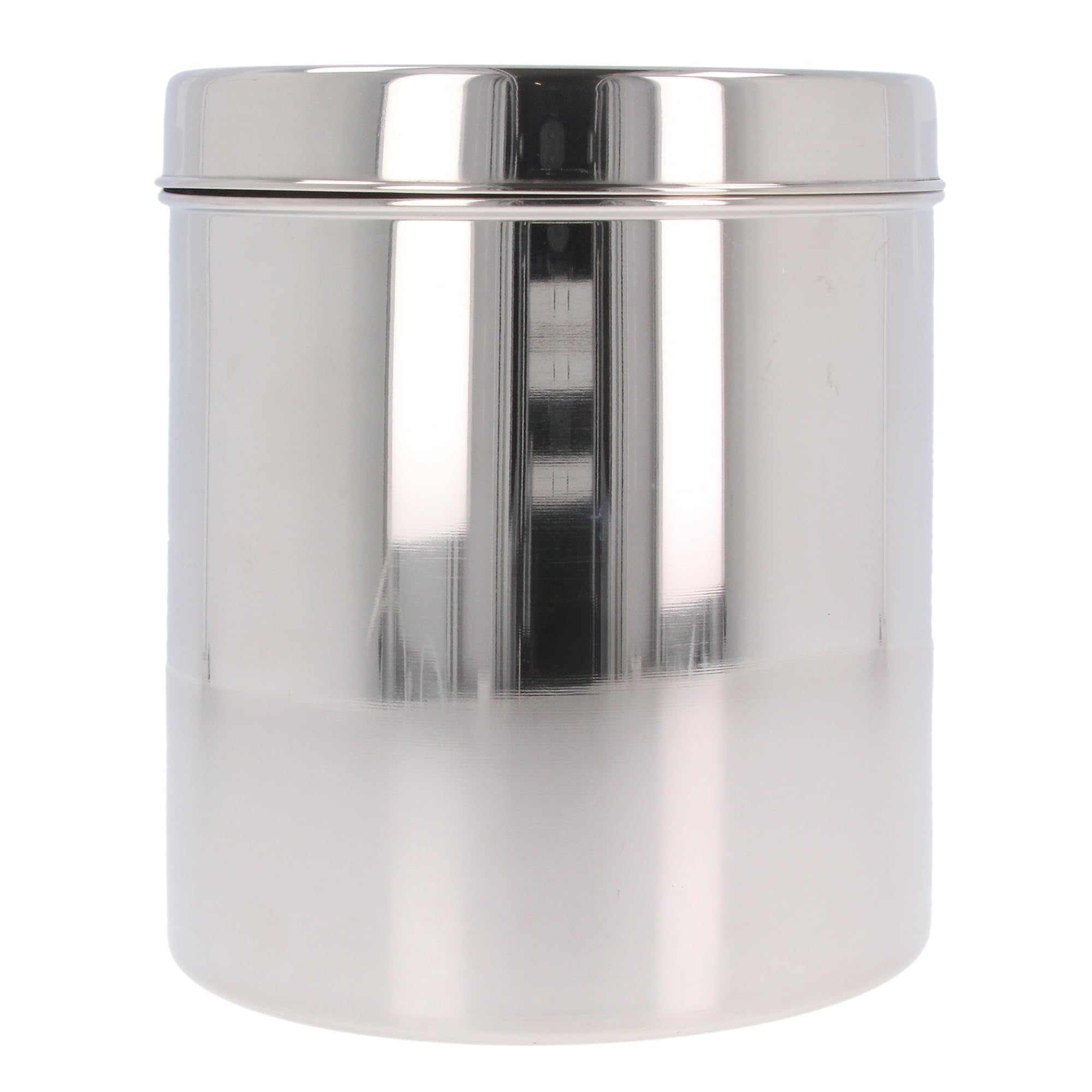 Stainless Steel Canister Kitchen Storage Indian Ubha Dabba Vertical Canister Small Medium Large Metal Storage Tin Jar Multipurpose Airtight for Dry Food Tea Sugar Flour Snack (No16 (Diameter: 17.5cm))
