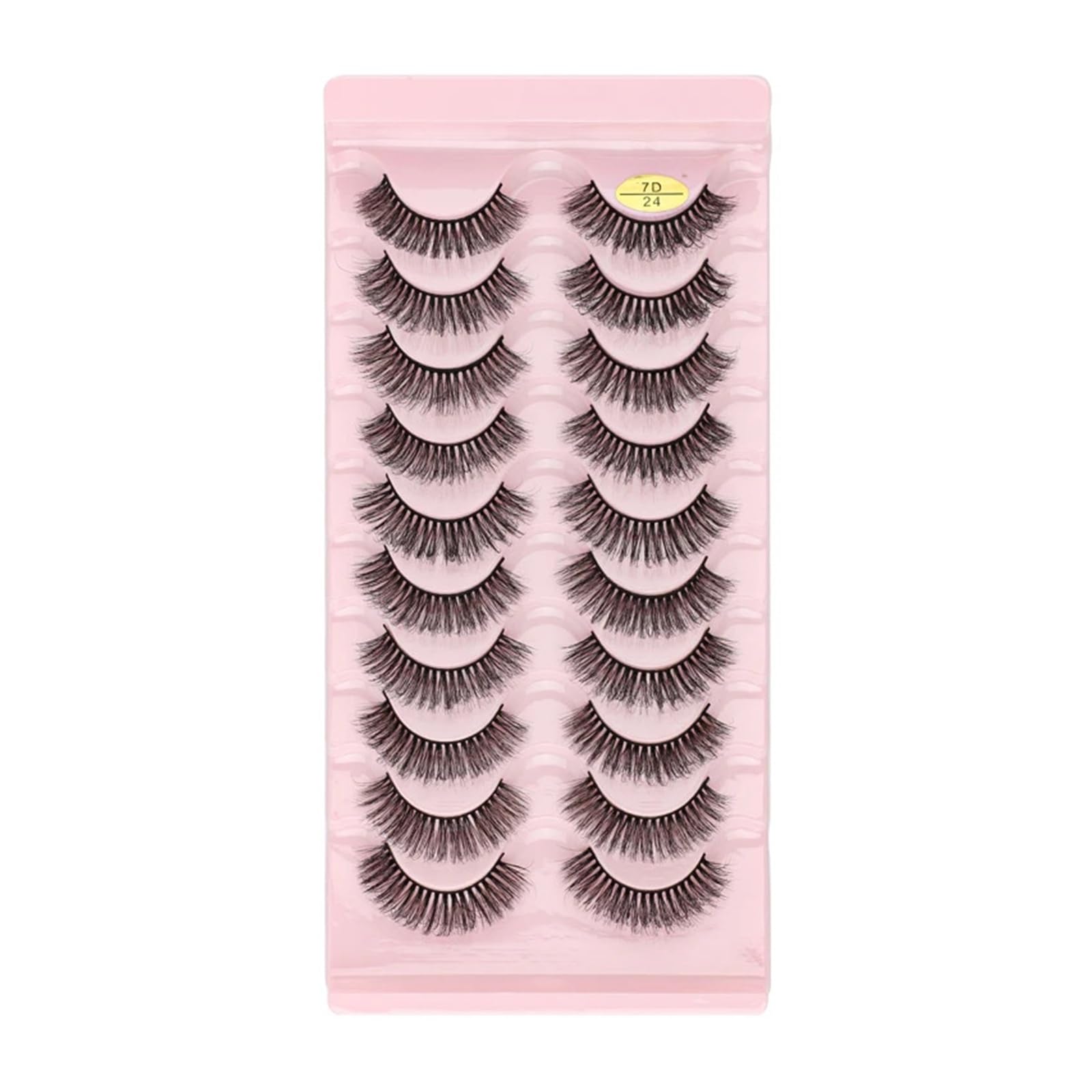 UAMOU Lashes Volume Fluffy Dense Russian Curling Fake Eyelashes Mink Eyes Extension Russian Strip Lashes handmade Cheerfully Color