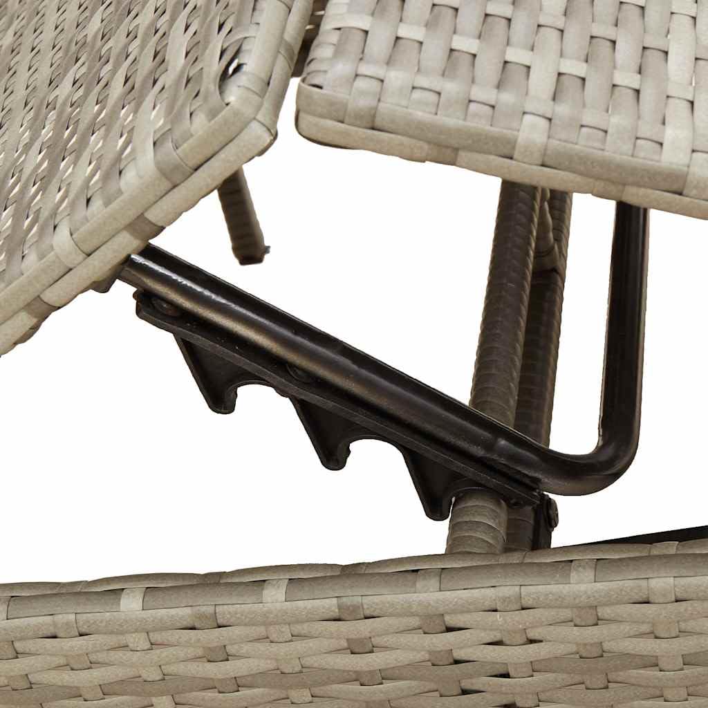 Poltrone da Giardino Relax con Cuscino Grigio
