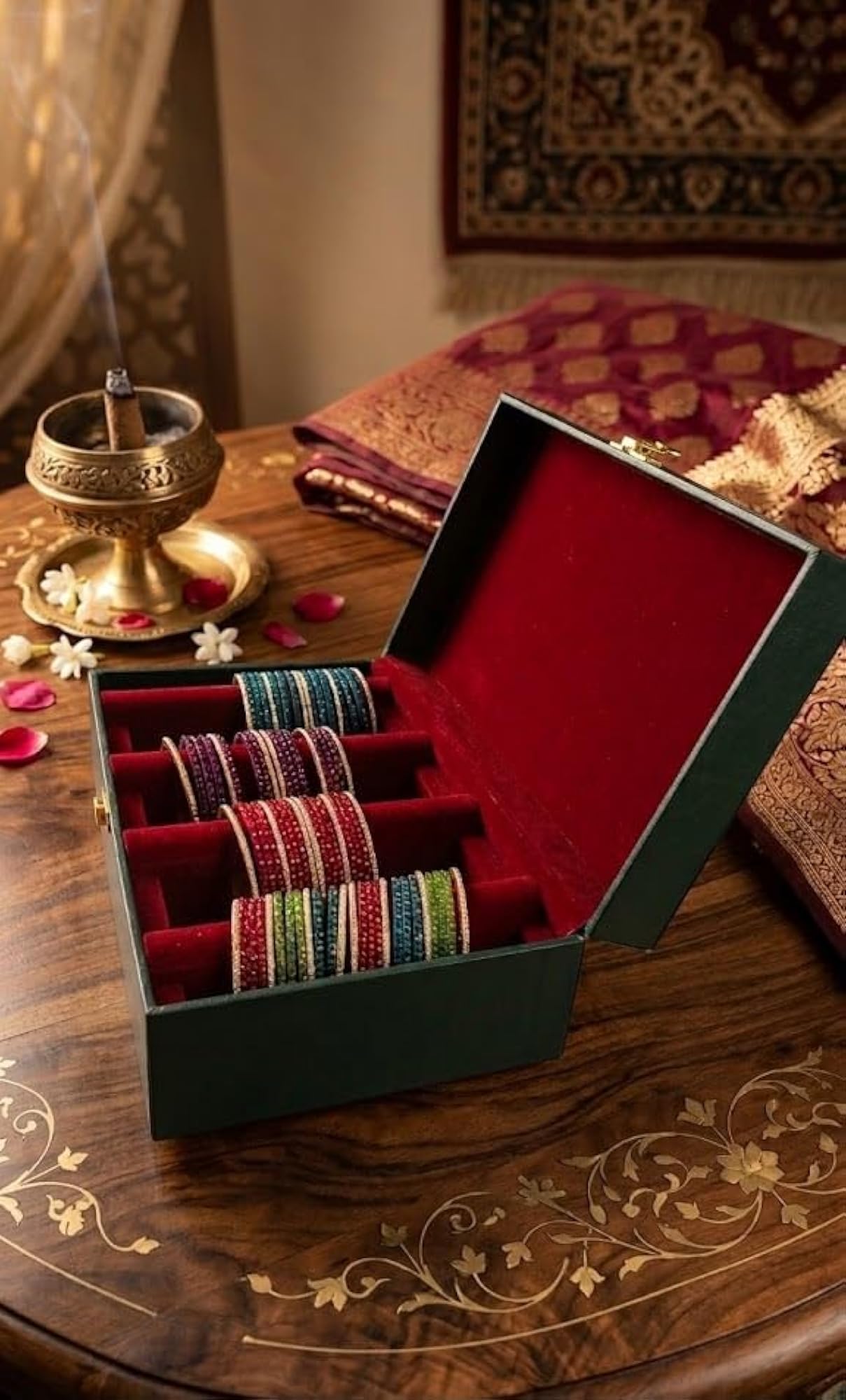 DIVINE GEHNA Bangle Storage Box with Velvet Interior