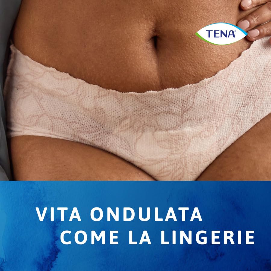 TENA Silhouette - Mutandine a vita bassa, assorbenti, per perdite urinarie, elasticizzate, monouso, per donna, Medium (M), 3 confezioni x 12 pezzi