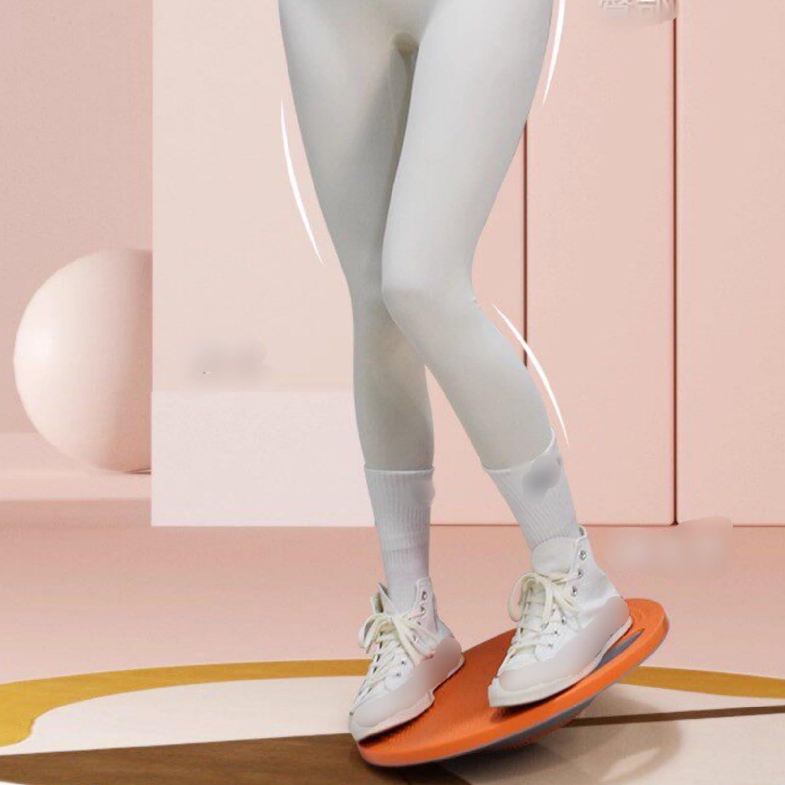 Balance Board Tavola di Equilibrio Piattaforma di Stabilità Disco Oscillante Antiscivolo Compatta in Polipropilene con Presa Sicura Rotazione 360