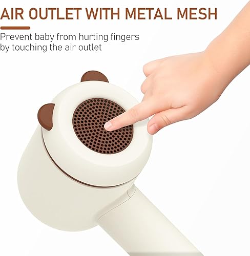 Miniatura 6 de YALICE Secador de pelo inalámbrico para bebés y niños, secador de pelo portátil con flujo de aire suave y cuidado iónico de bajo calor para bebés, 3