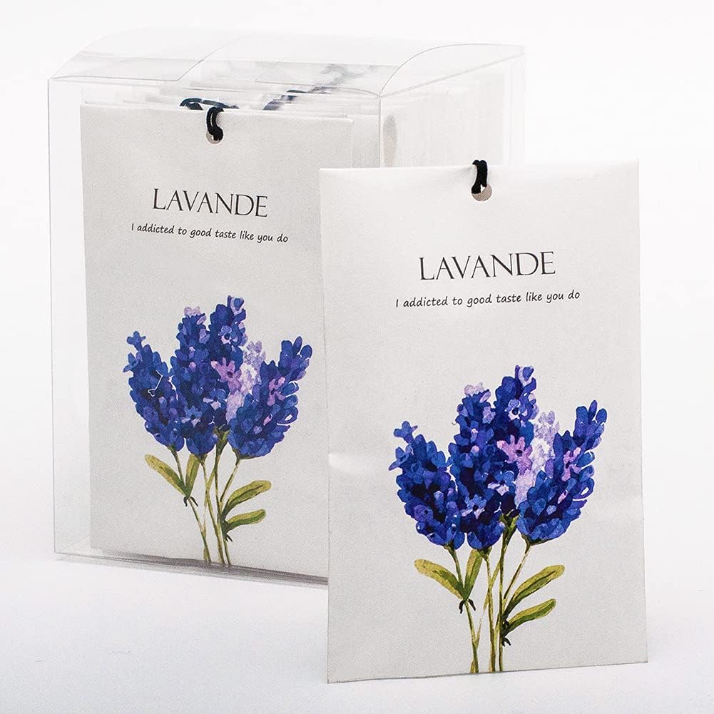 12 Packs Lavender Closet Air Deodorizer Freshener Scented Dawers Sachets Long Lasting Smell Goods for House
