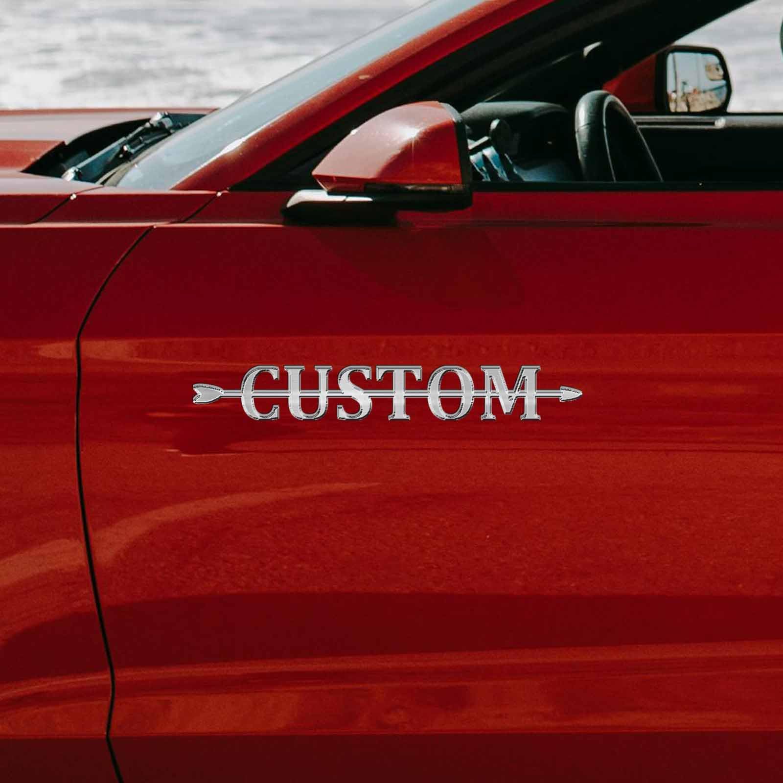 Custom Emblem 3D with Personalized Name, Custom Automotive Metal Letters Emblem, Personalized 3D Chrome Metal Stickers Strong Adhesive Decals Car Truck Boats Gifts