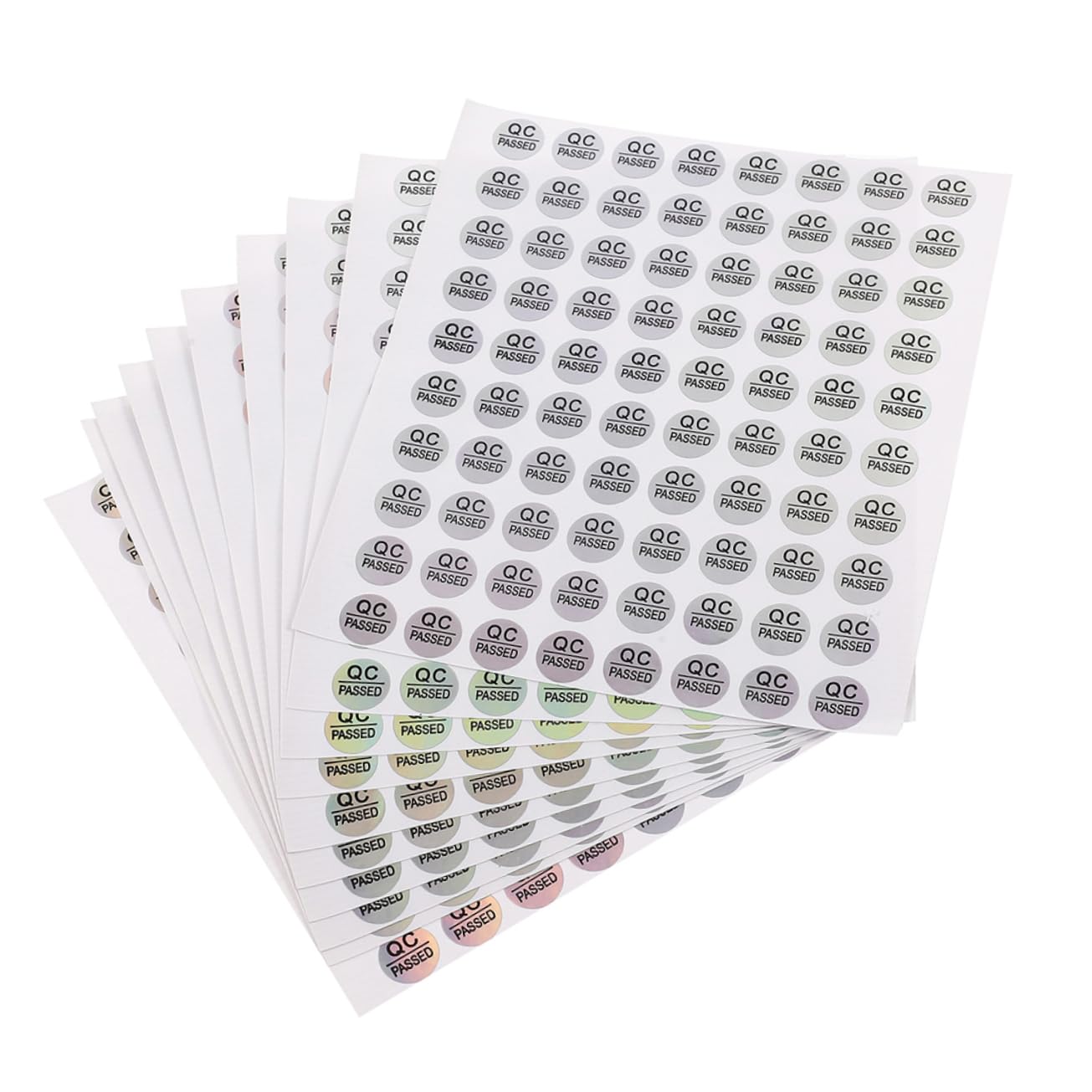 DOITOOL 5 Set Etichette Autoadesive Qc Passed Materiale Adesivi Resistenti Per Controllo Facili Usare Per Fabbriche E Scaffali 2400 Pezzi*5